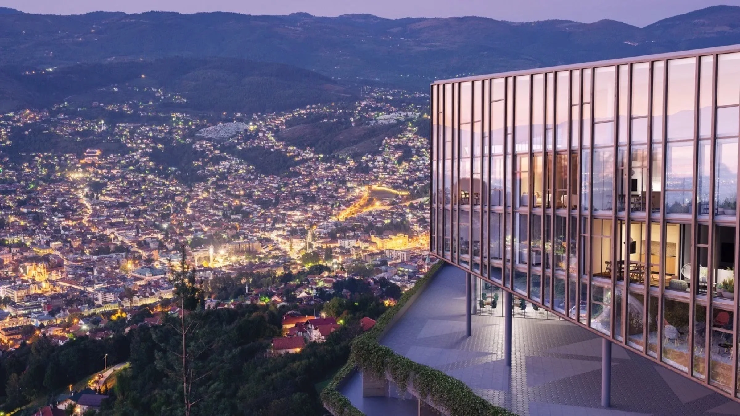 Open-air amphitheater at Roof Gardens, Sarajevo